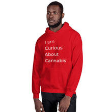 Load image into Gallery viewer, I am Curious About Cannabis Hoodie (White Text)
